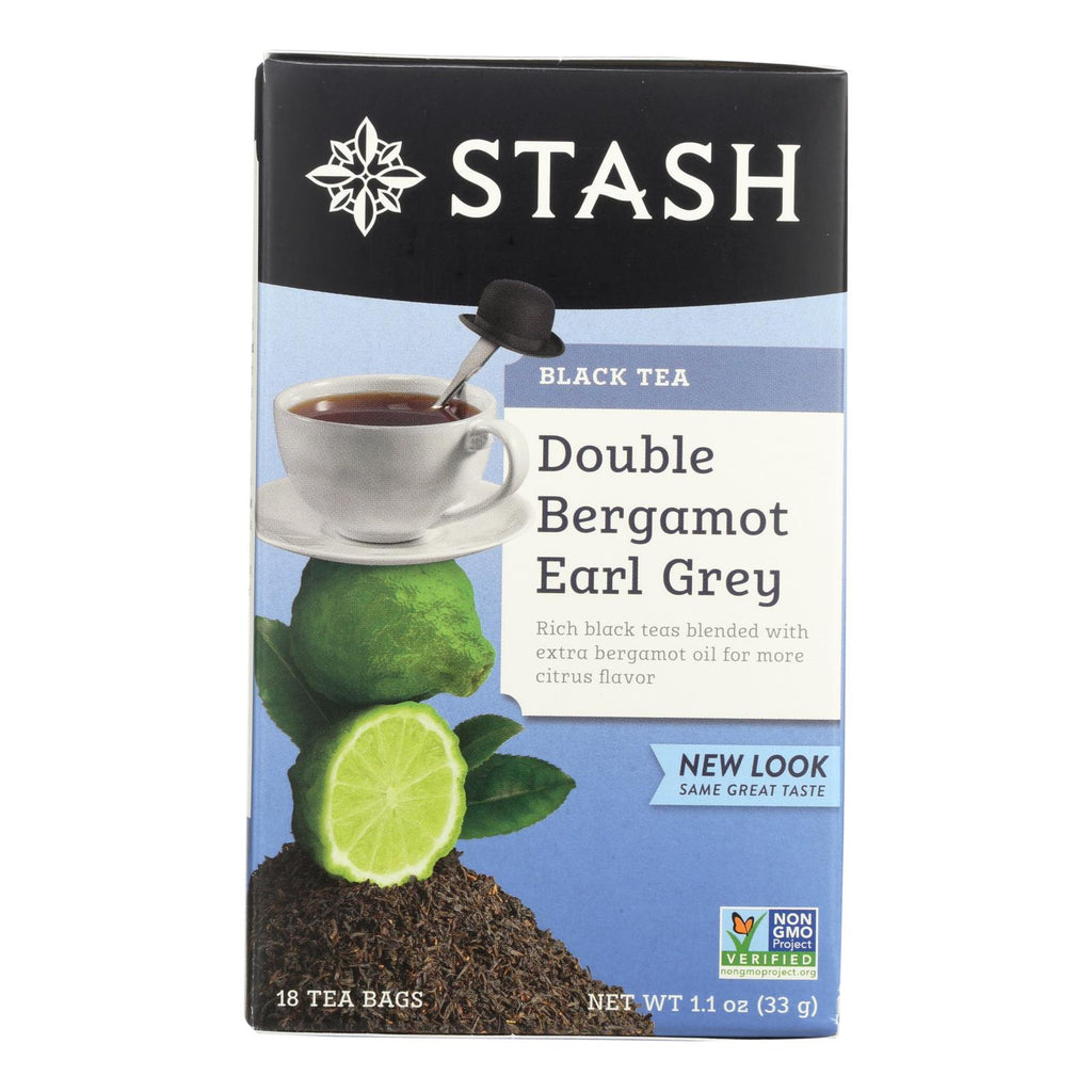 Stash Tea Earl Grey Black - Double Bergamot - Case Of 6 - 18 Bags - Lakehouse Foods