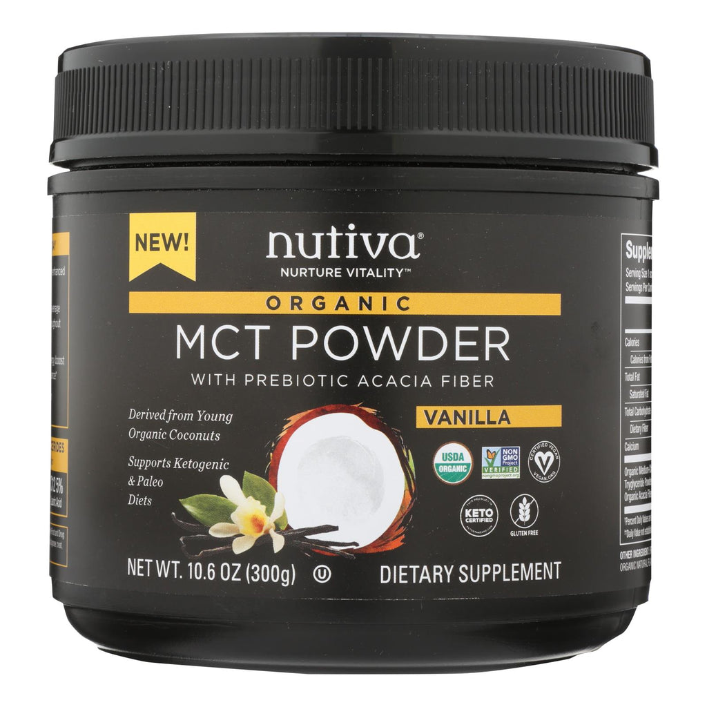 Nutiva - Powder Mct Vanilla - 1 Each - 10.6 Oz - Lakehouse Foods