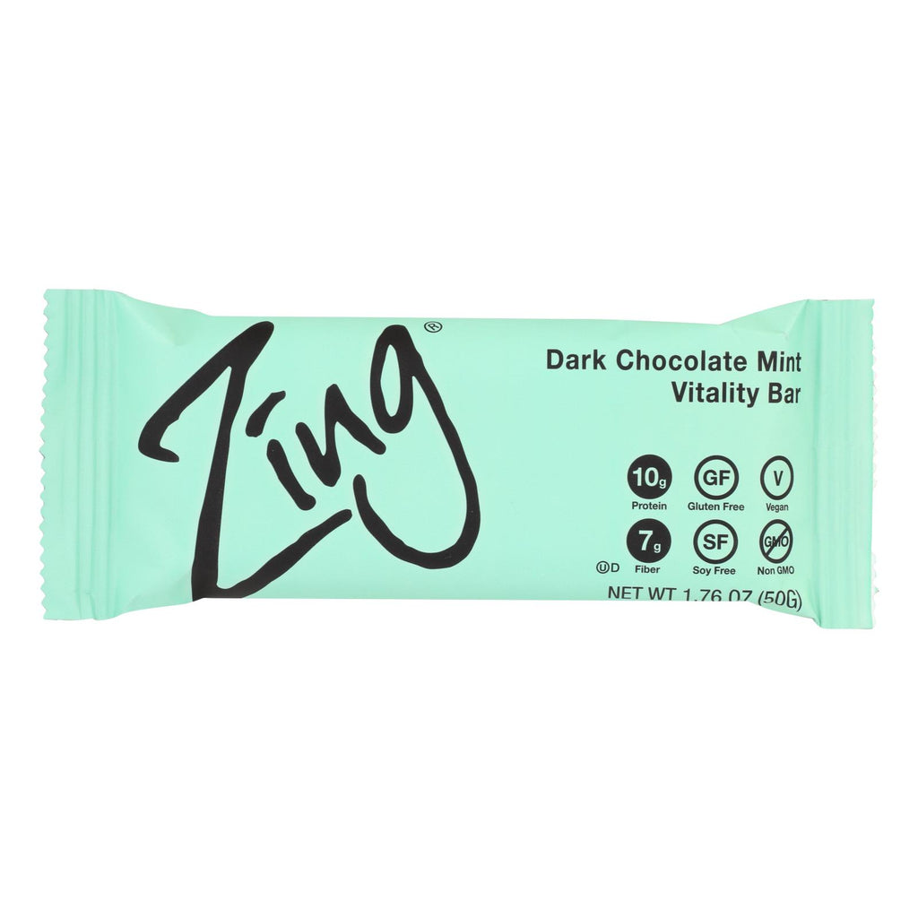 Zing Bars - Nutrition Bar - Dark Chocolate Sunflower Mint - Nut Free - 1.76 Oz Bars - Case Of 12 - Lakehouse Foods