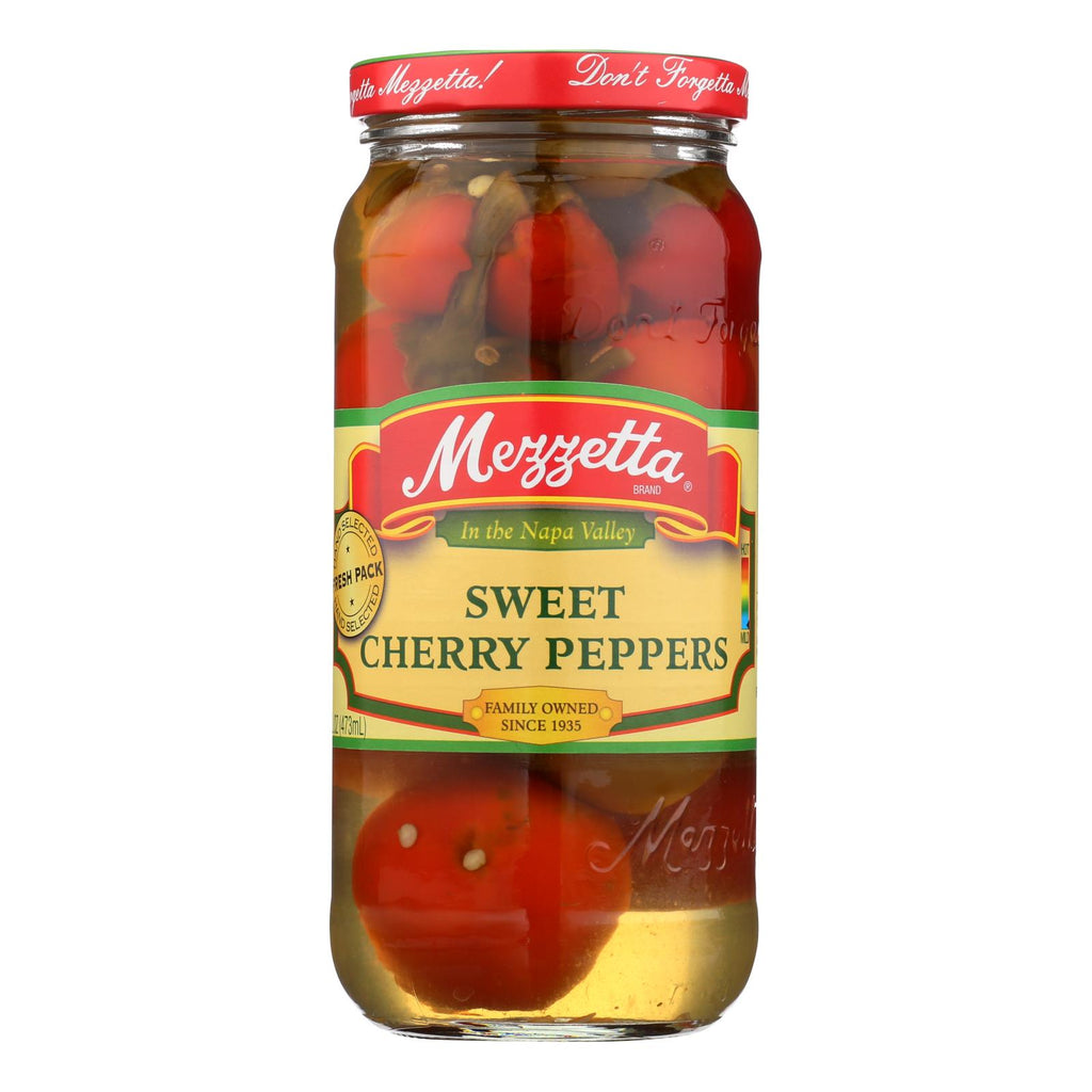 Mezzetta Sweet Cherry Peppers - Case Of 6 - 16 Oz. - Lakehouse Foods