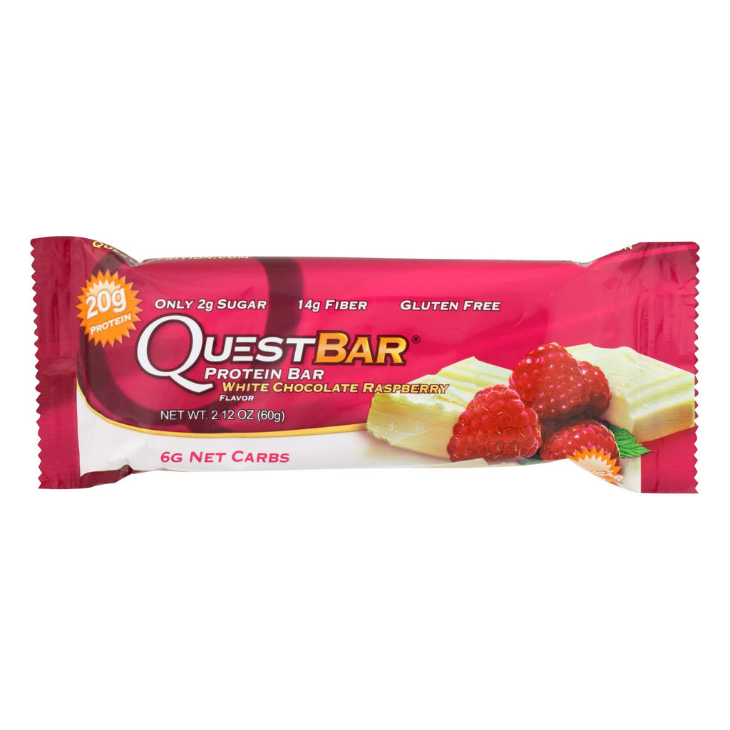 Quest Bar - White Chocolate Raspberry - 2.12 Oz - Case Of 12 - Lakehouse Foods