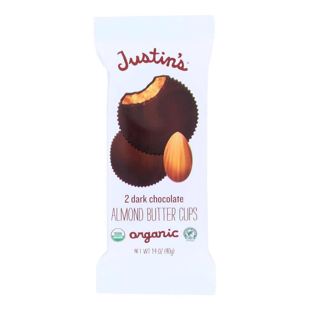 Justin's Nut Butter Almond Butter Cups - Dark Chocolate - Case Of 12 - 1.4 Oz. - Lakehouse Foods