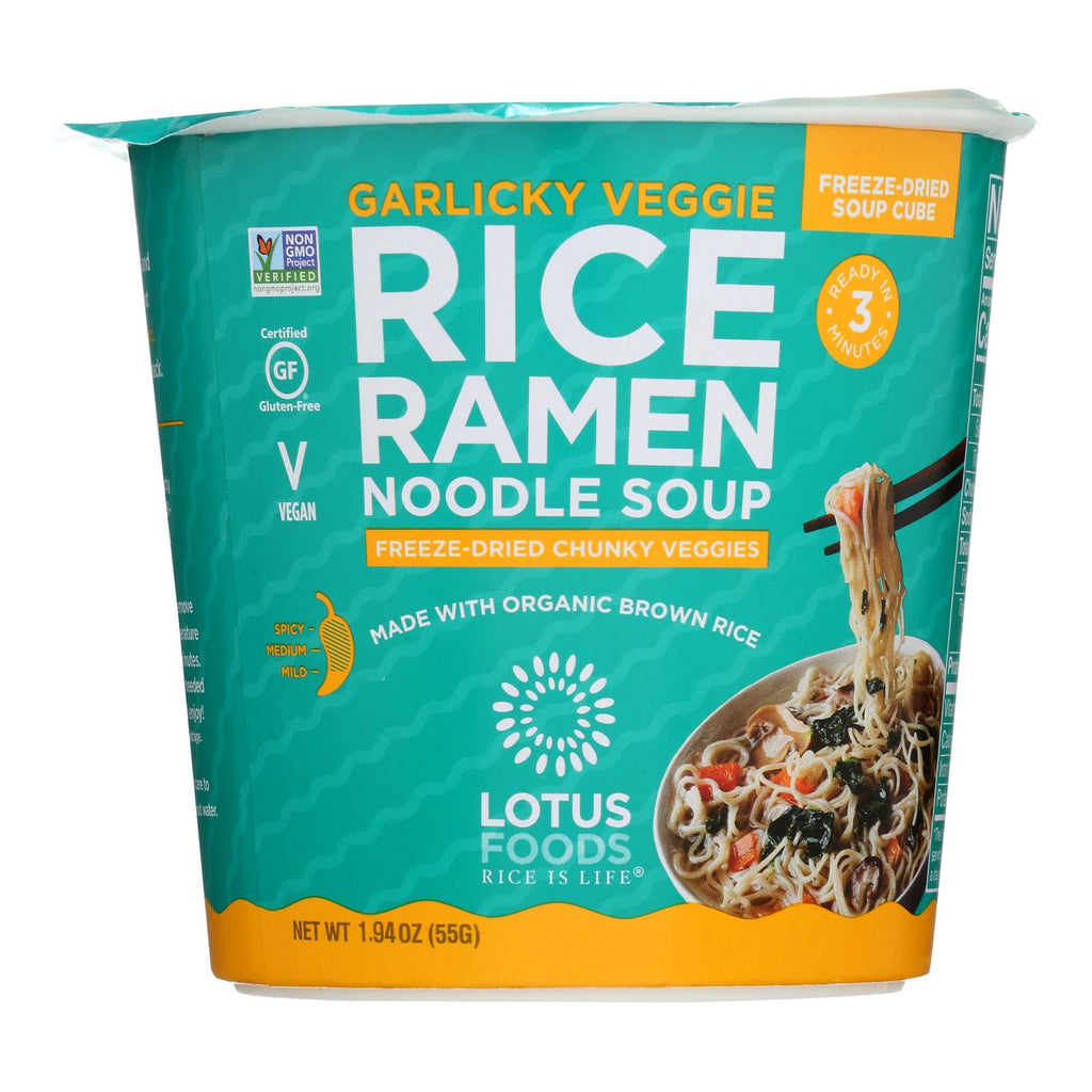 Lotus Foods - Ramen Garlic Vegetable Brown Rice - Case Of 6-1.94 Oz - Lakehouse Foods