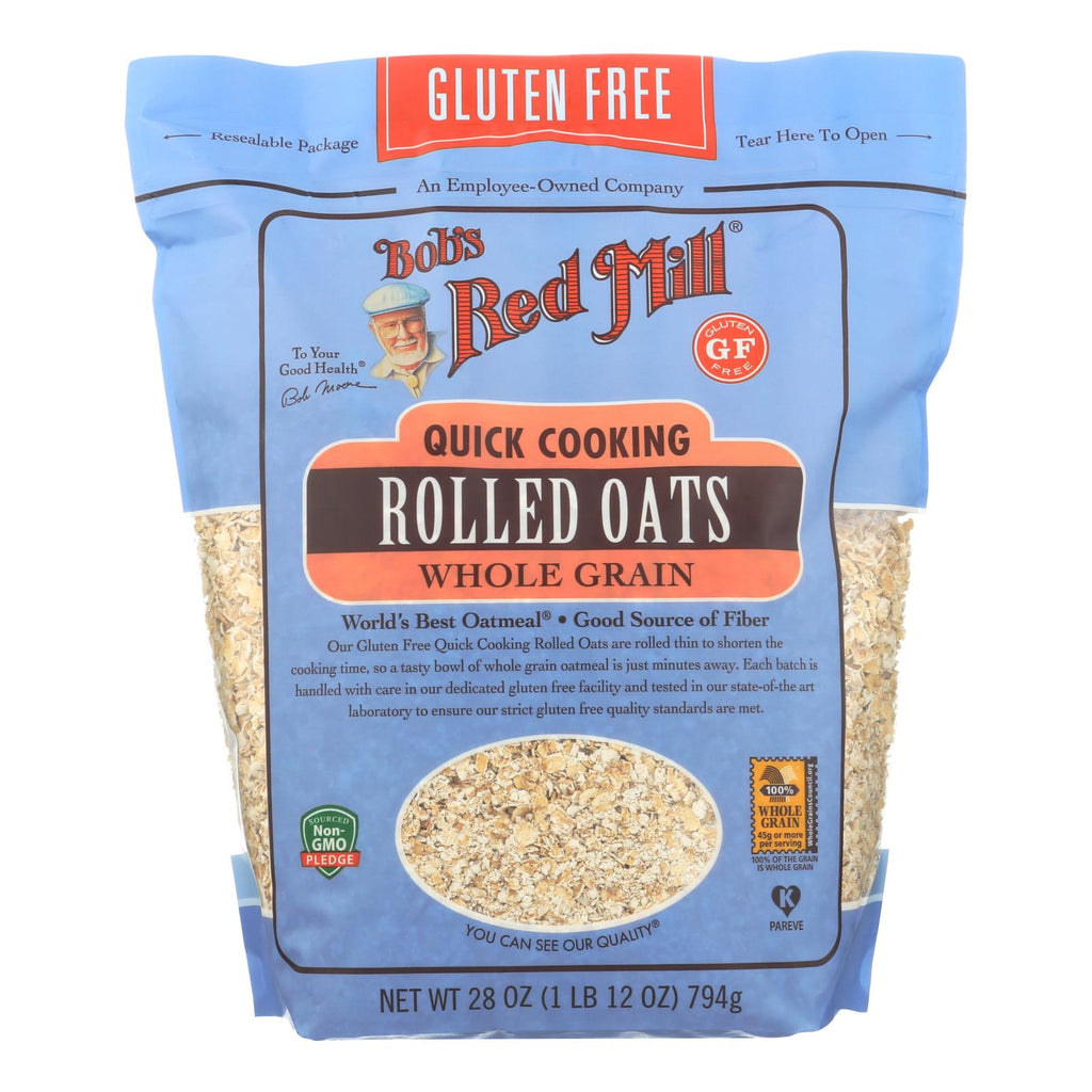 Bob's Red Mill - Quick Cooking Rolled Oats - Gluten Free - Case Of 4-28 Oz. - Lakehouse Foods