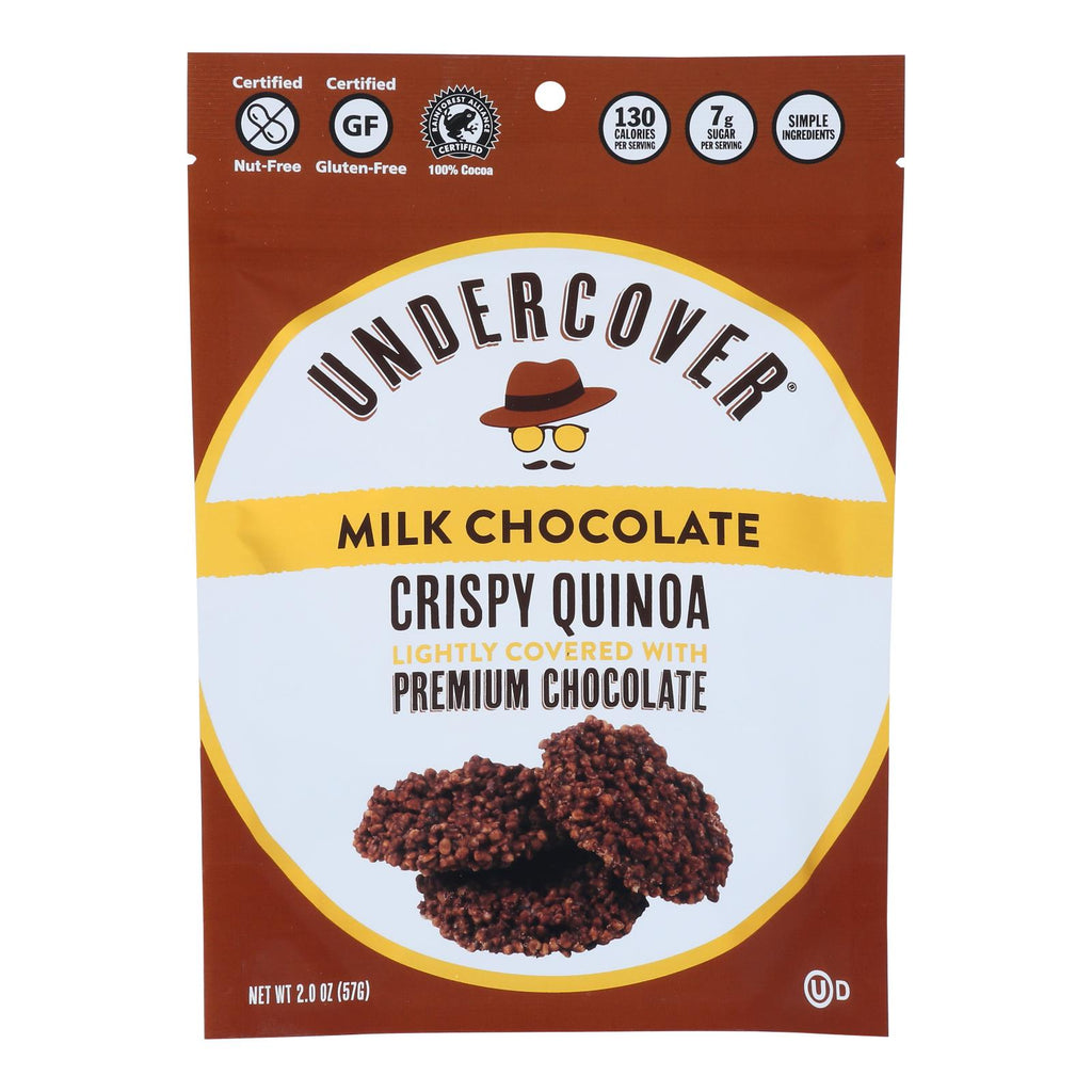 Undercover Quinoa - Crispy Quinoa Milk Choco - Case Of 12 - 2 Oz - Lakehouse Foods