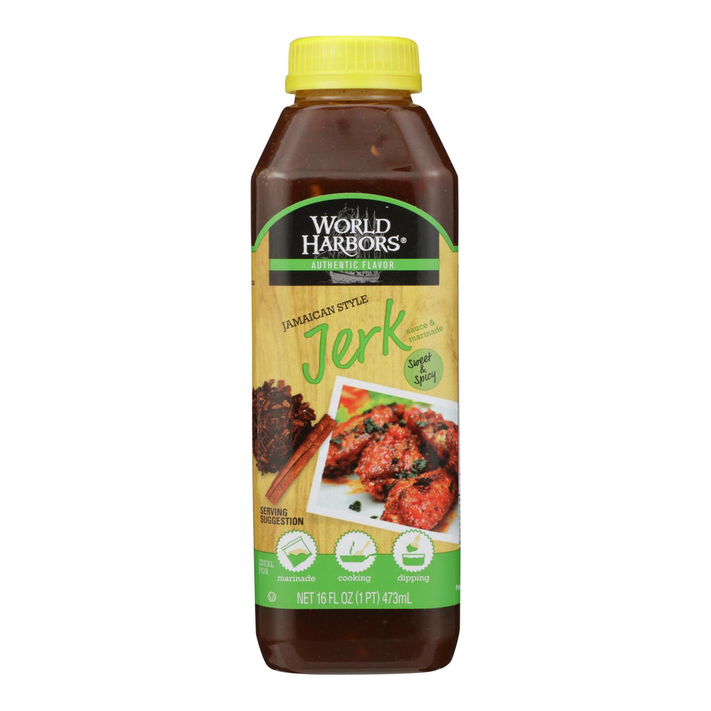 World Harbor Jamaican Style Jerk Marinade And Sauce - Case Of 6 - 16 Fl Oz. - Lakehouse Foods