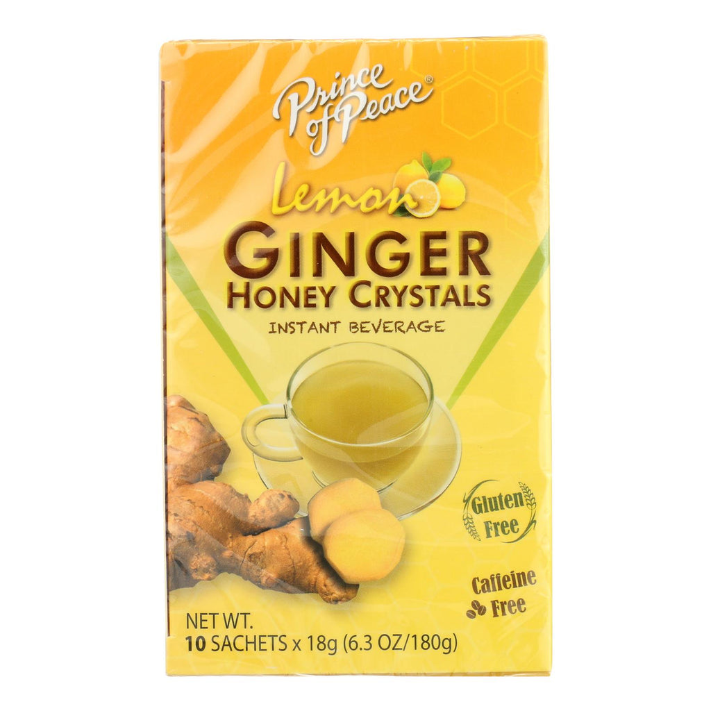 Prince Of Peace - Tea Instant Lemon Ginger Honey Cry - Case Of 6-10 Bag - Lakehouse Foods