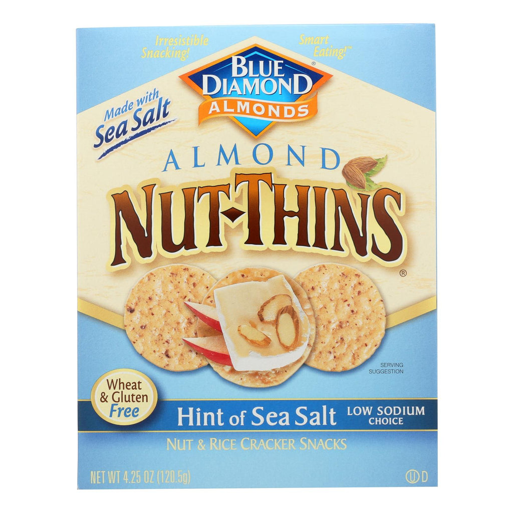 Blue Diamond - Nut Thins - Sea Salt - Case Of 12 - 4.25 Oz. - Lakehouse Foods