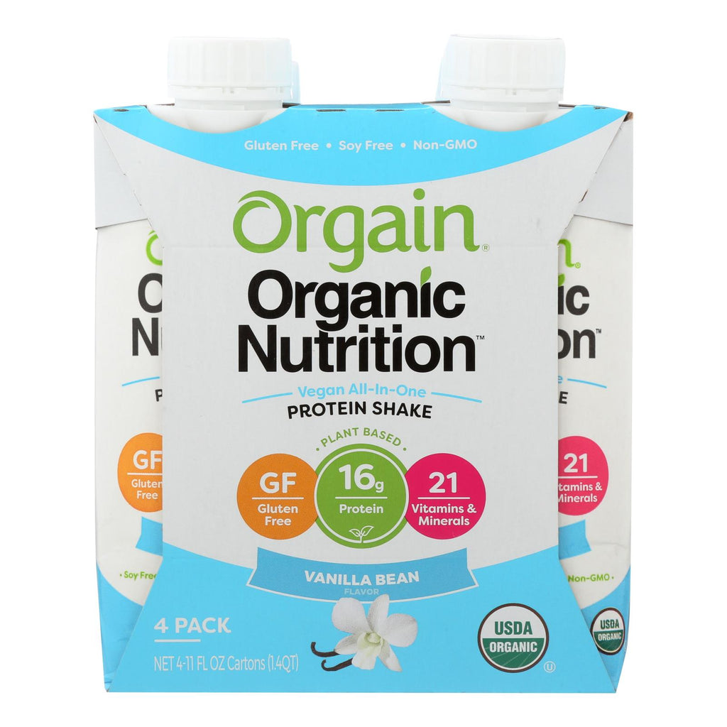 Orgain Organic Vegan Nutrition Shakes - Vanilla - Case Of 3 - 4-11 Fz - Lakehouse Foods