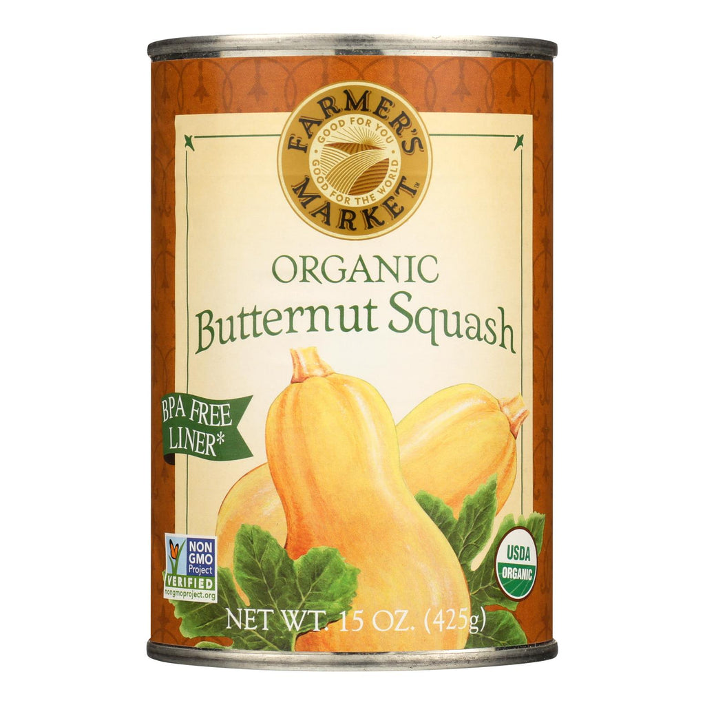 Farmer's Market Organic Butternut - Squash - Case Of 12 - 15 Oz. - Lakehouse Foods