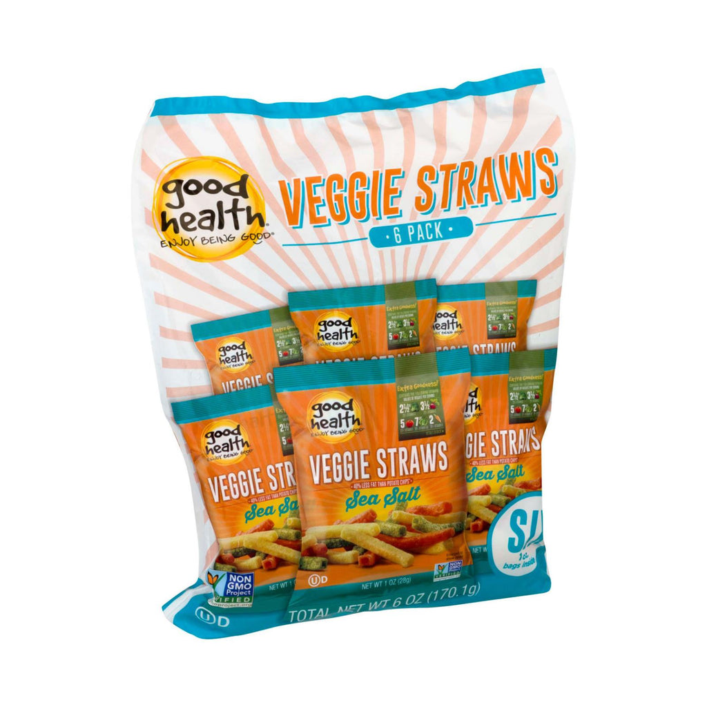 Good Health Veggie Straws - Sea Salt - Case Of 8 - 1 Oz. - Lakehouse Foods