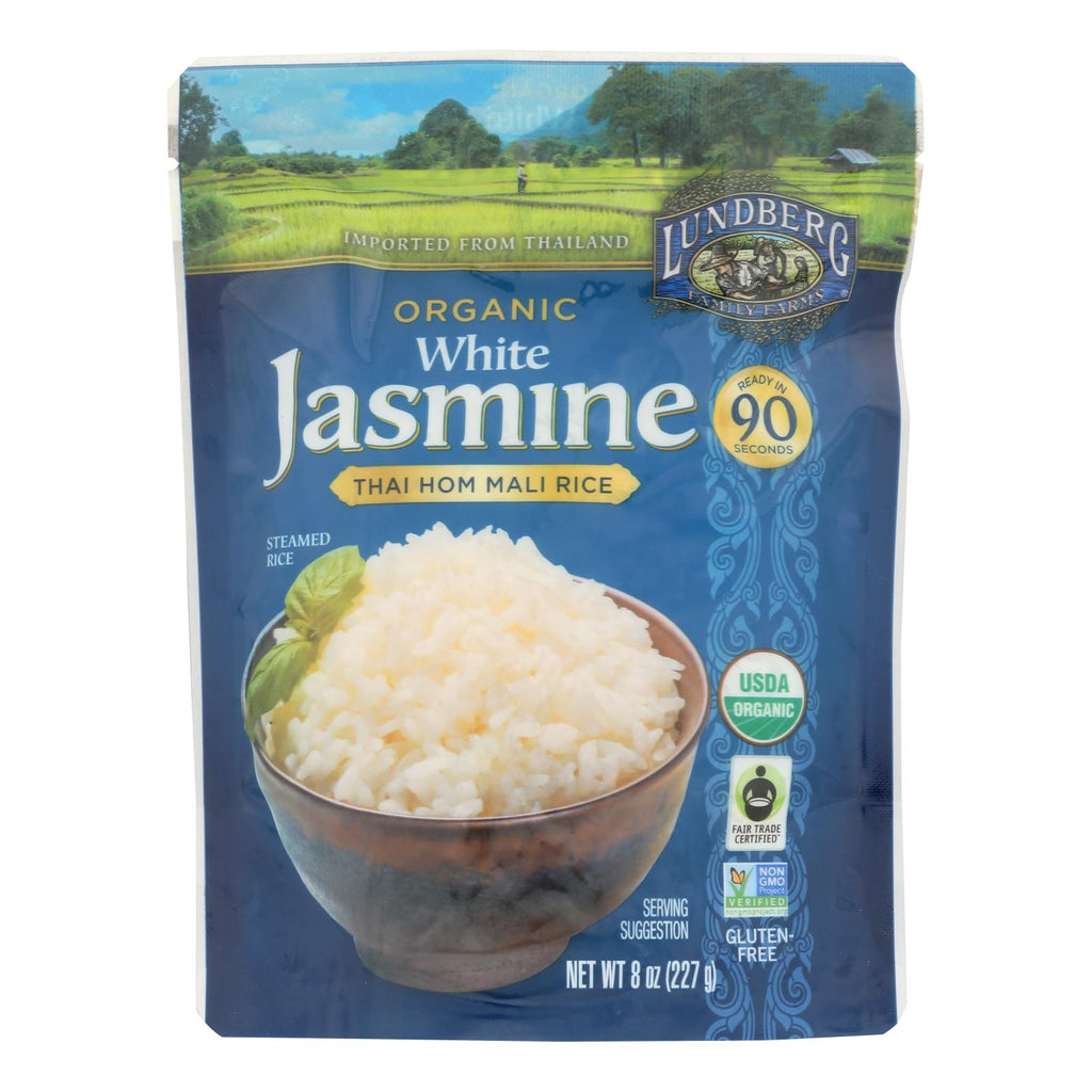 Lundberg Family Farms Organic Thai Rice - White Jasmine - Case Of 6 - 8 Oz - Lakehouse Foods