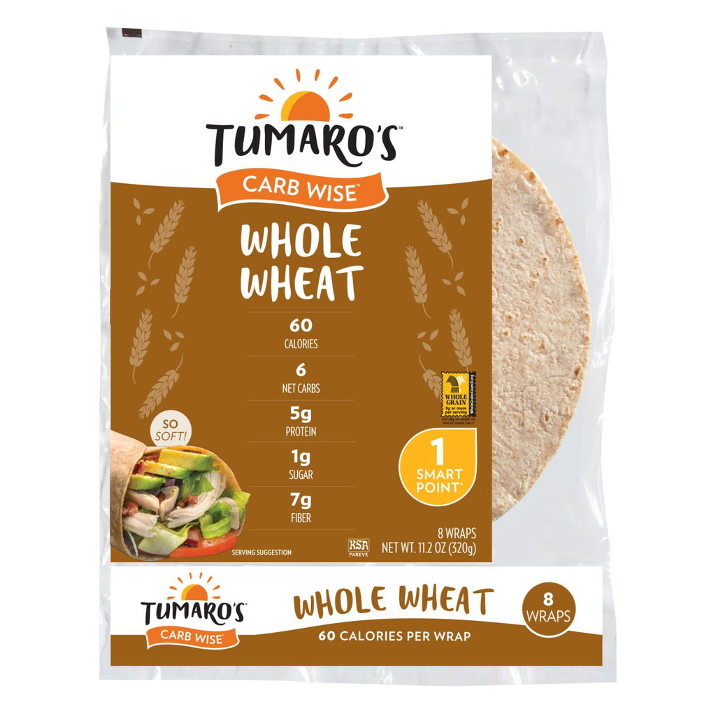 Tumaro's 8-inch Whole Wheat Carb Wise Wraps - Case Of 6 - 8 Ct - Lakehouse Foods