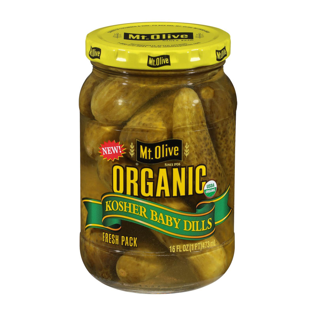 Mt Olive Pickle Co Kosher Baby Dills - Case Of 6 - 16 Fz - Lakehouse Foods