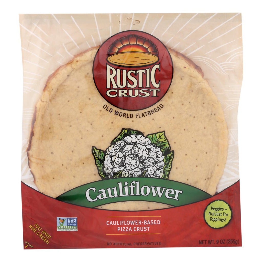 Rustic Crust - Pizza Crust Cauliflower - Case Of 8 - 9 Oz. - Lakehouse Foods