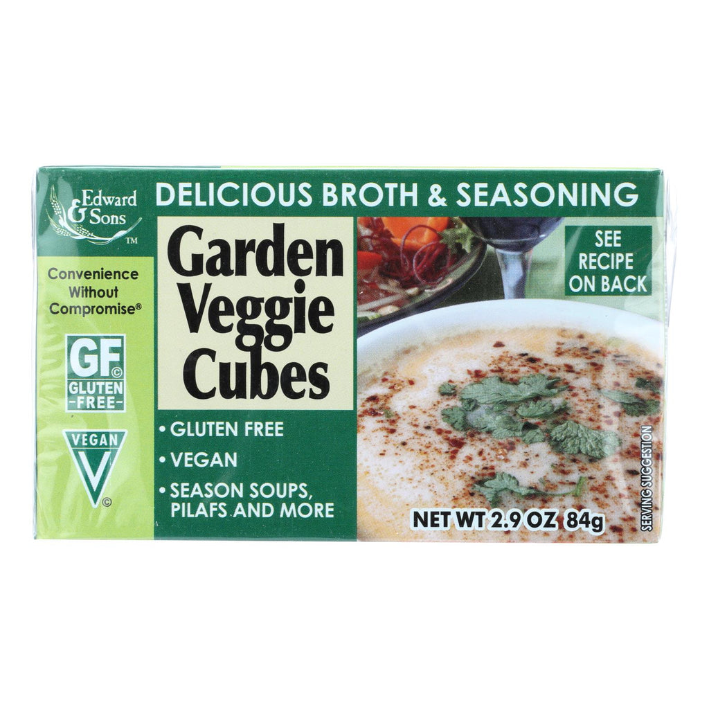 Edwards And Sons Natural Bouillon Cubes - Garden Veggie - 2.9 Oz - Case Of 12 - Lakehouse Foods