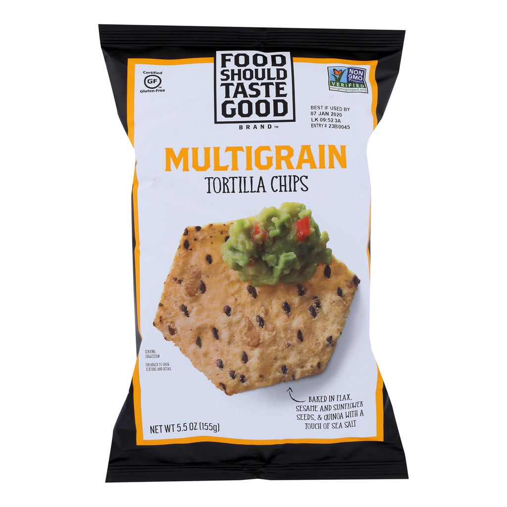 Food Should Taste Good Multigrain Tortilla Chips - Multigrain - Case Of 12 - 5.5 Oz. - Lakehouse Foods