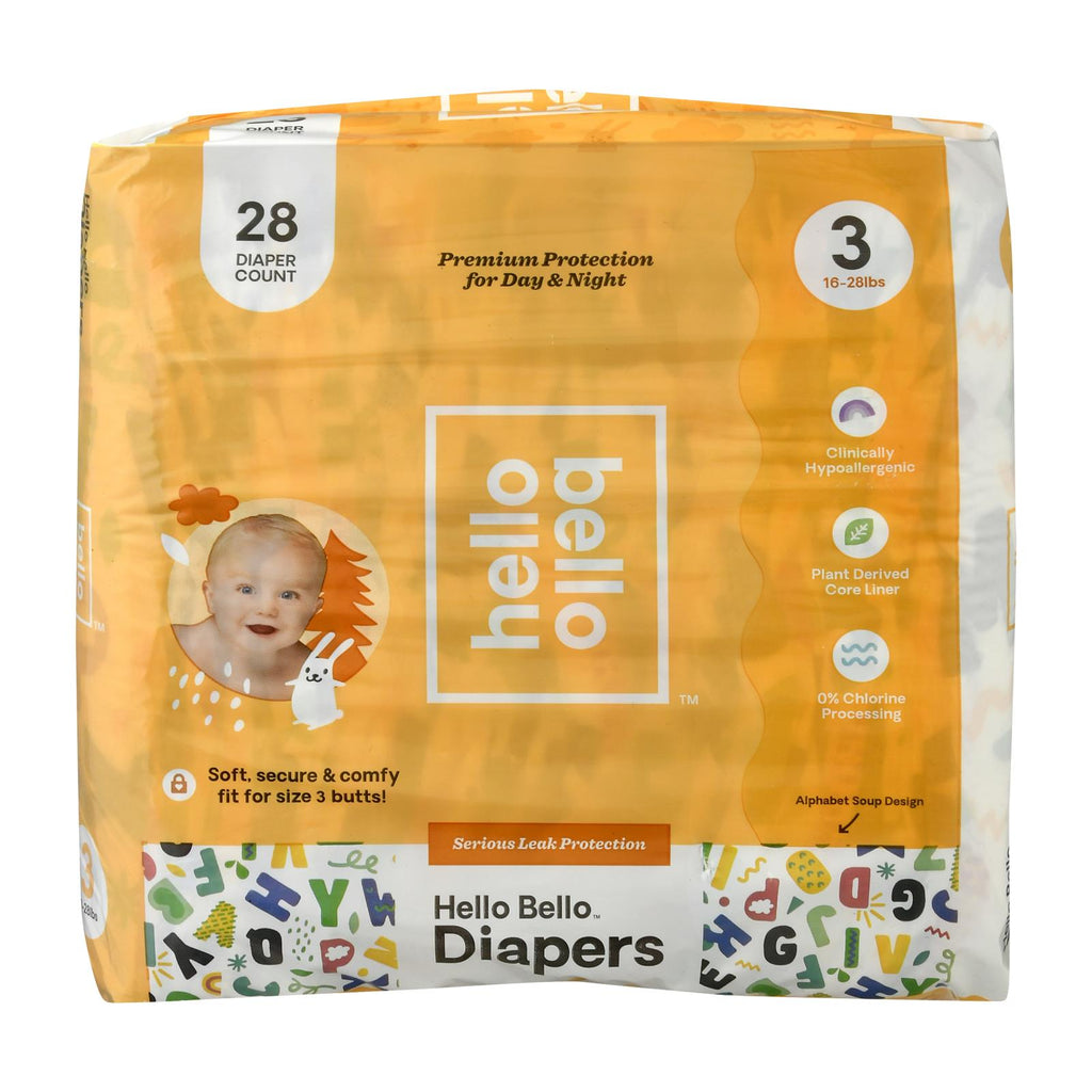 Hello Bello - Diapr Alph Sp Sz3 16-28lb - Ea Of 1-28 Ct - Lakehouse Foods