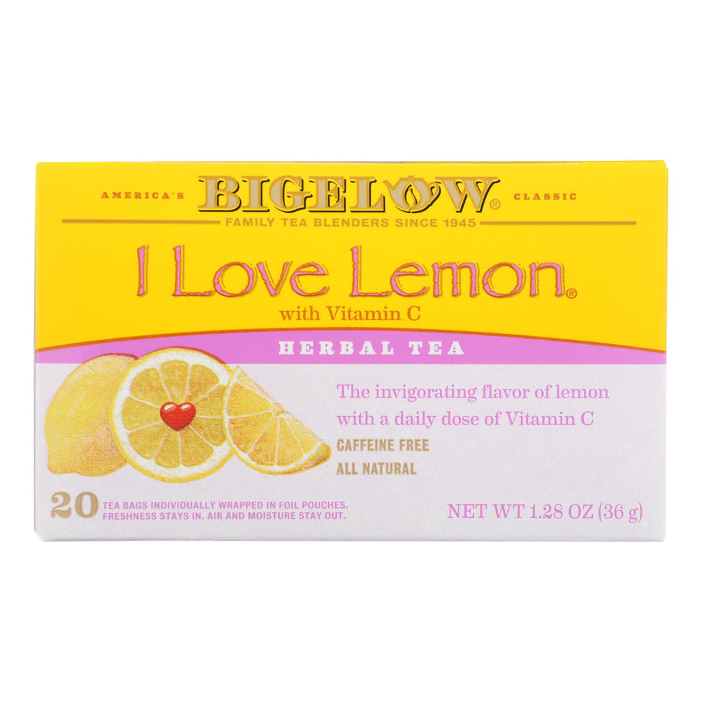 Bigelow Tea I Love Lemon Herb Tea - Case Of 6 - 20 Bag - Lakehouse Foods