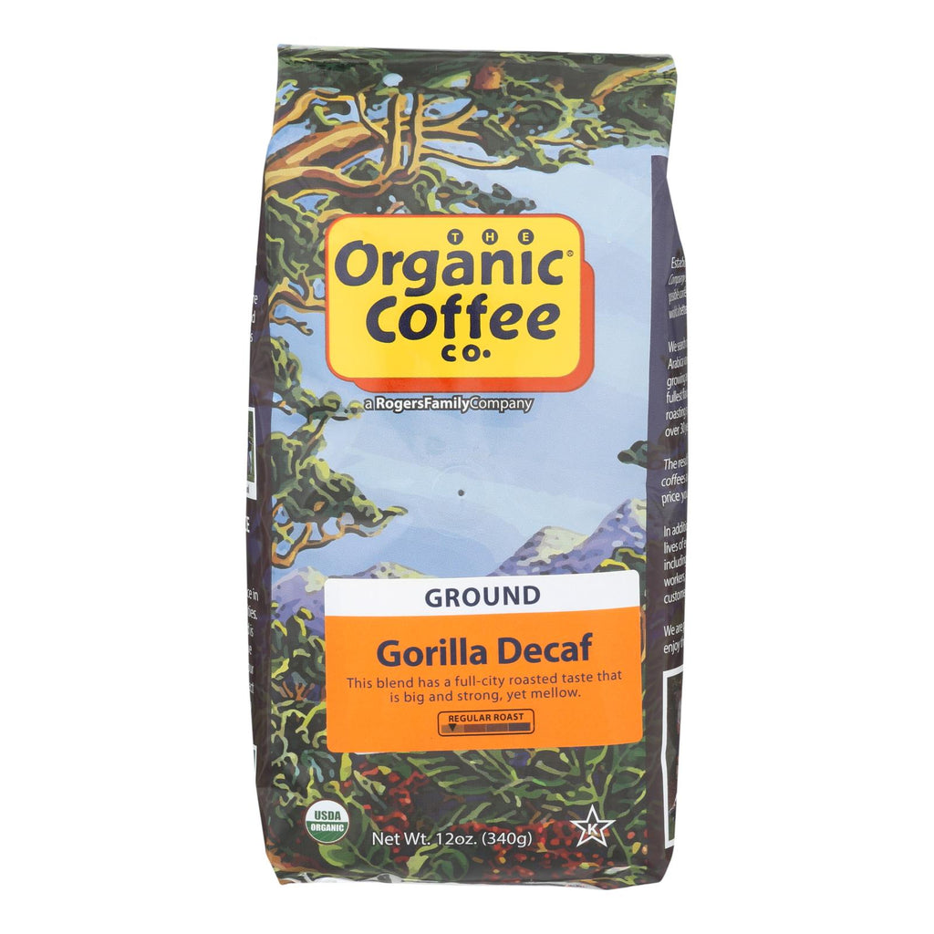 Organic Coffee Company Occ Gorilla Decaf Ground, Regular Roast  - Case Of 6 - 12 Oz - Lakehouse Foods