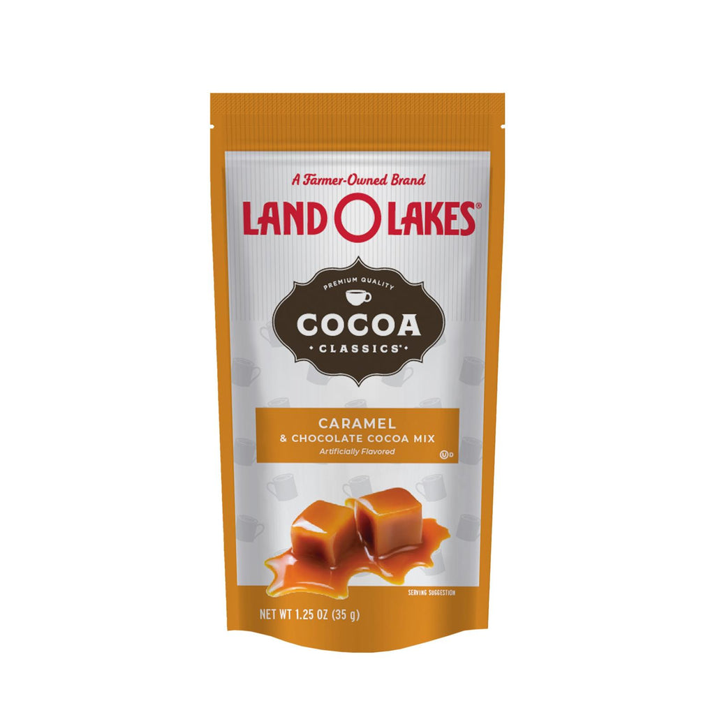 Land O Lakes Cocoa Classic Mix - Caramel And Chocolate - 1.25 Oz - Case Of 12 - Lakehouse Foods