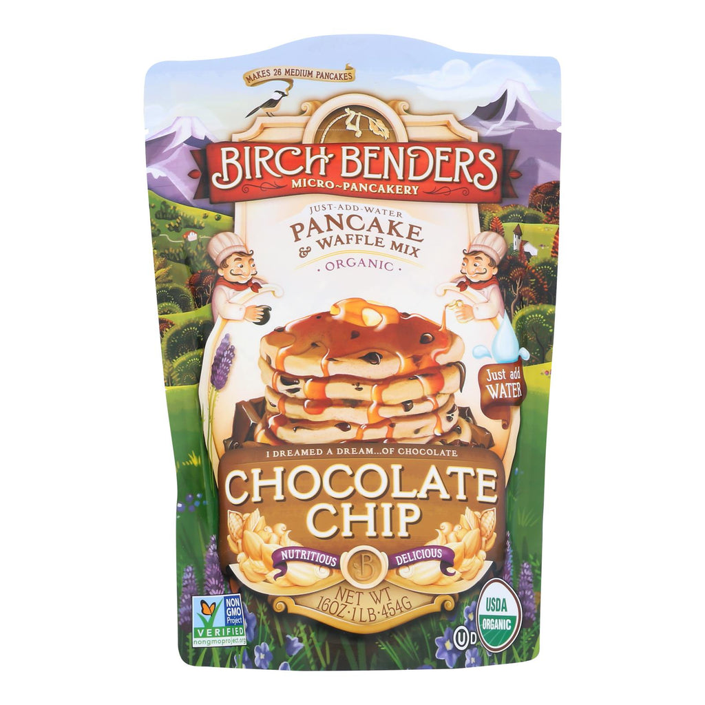 Birch Benders Pancake And Waffle Mix - Chocolate Chip - Case Of 6 - 16 Oz. - Lakehouse Foods