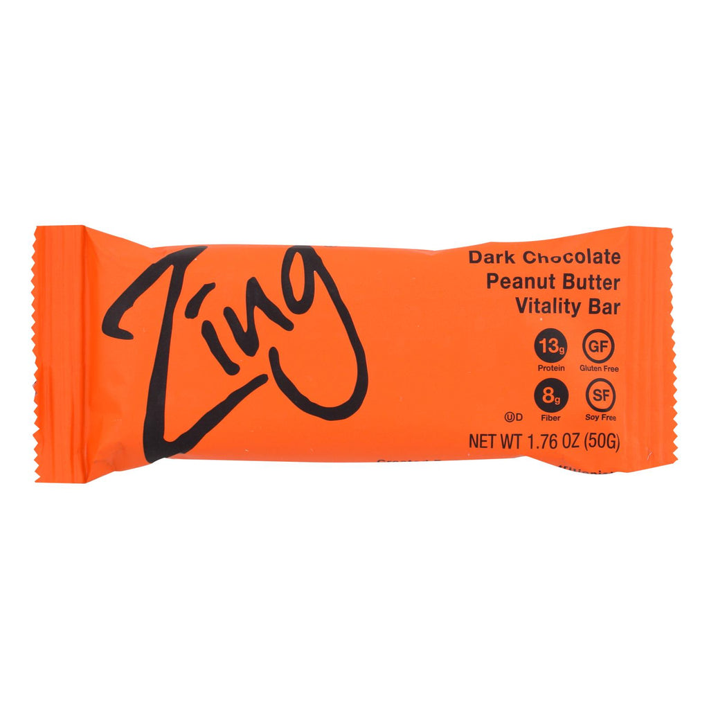 Zing Bars - Nutrition Bar - Chocolate Peanut Butter - 1.76 Oz Bars - Case Of 12 - Lakehouse Foods