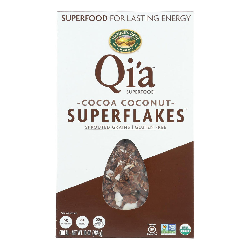 Nature's Path Organic Qi'a Superflakes - Cocoa Coconut - Case Of 12 - 10 Oz. - Lakehouse Foods