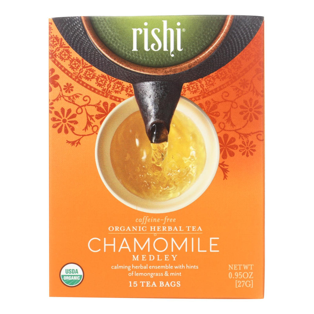 Rishi Herbal Blend - Chamomile Medley - Case Of 6 - 15 Bags - Lakehouse Foods