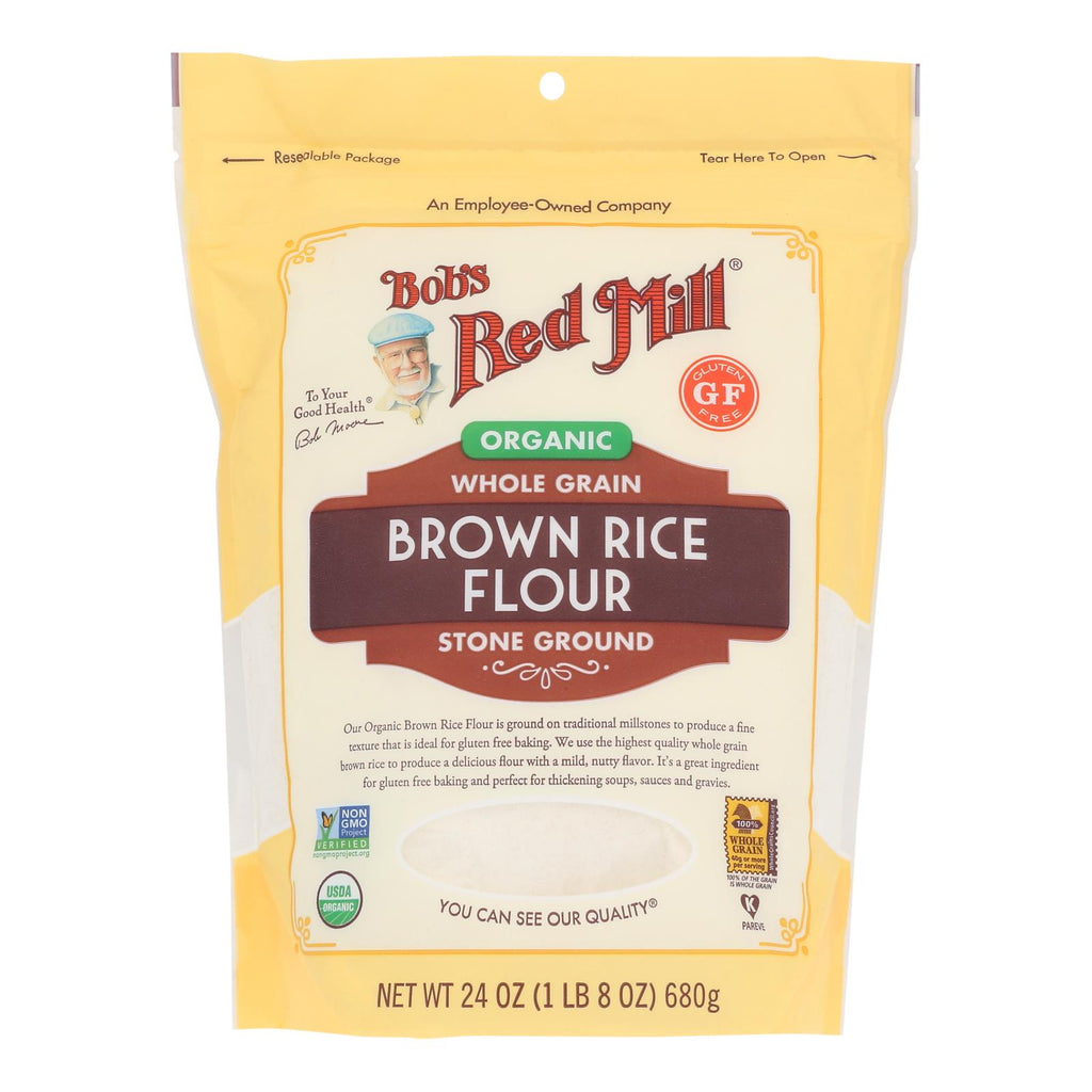 Bob's Red Mill - Flour Rice Brown - Case Of 4 - 24 Oz - Lakehouse Foods