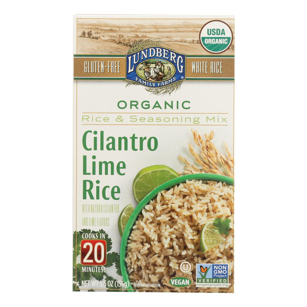 Lundberg Family Farms - Rice And Seasoning Mix - Cilantro Lime - Case Of 6 - 5.50 Oz. - Lakehouse Foods