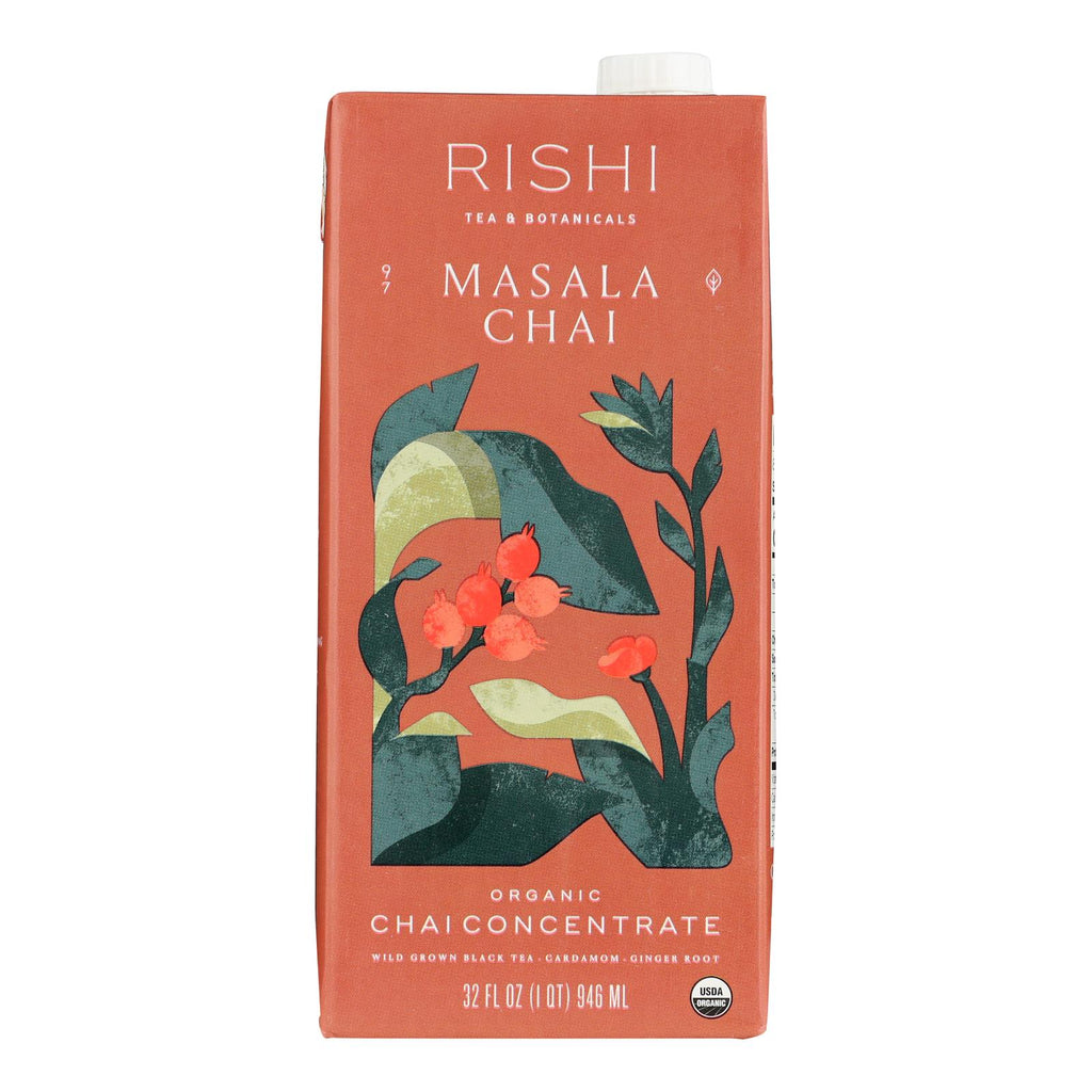 Rishi Masala Chai Concentrate - Case Of 12 - 32 Fl Oz - Lakehouse Foods