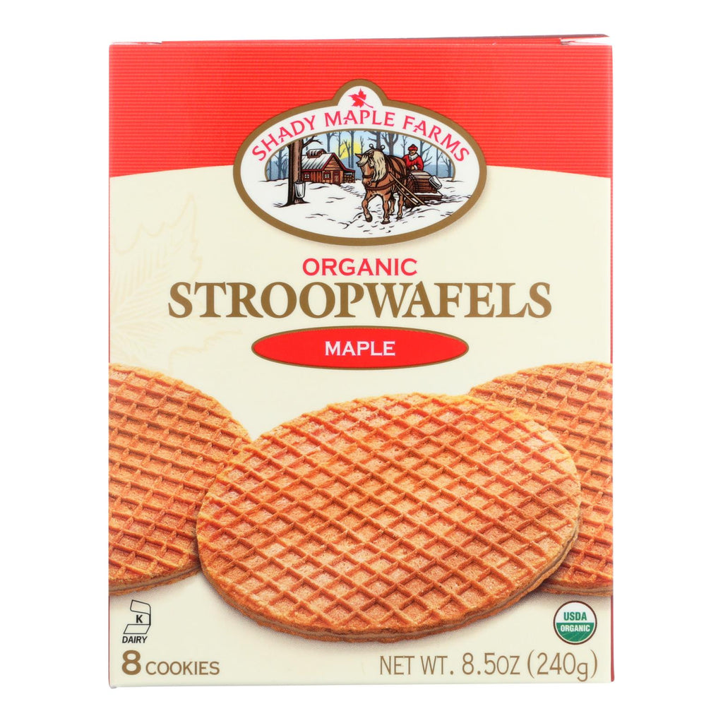 Shady Maple Farms Organic Maple Waffle Cookie - Case Of 8 - 8.5 Oz. - Lakehouse Foods
