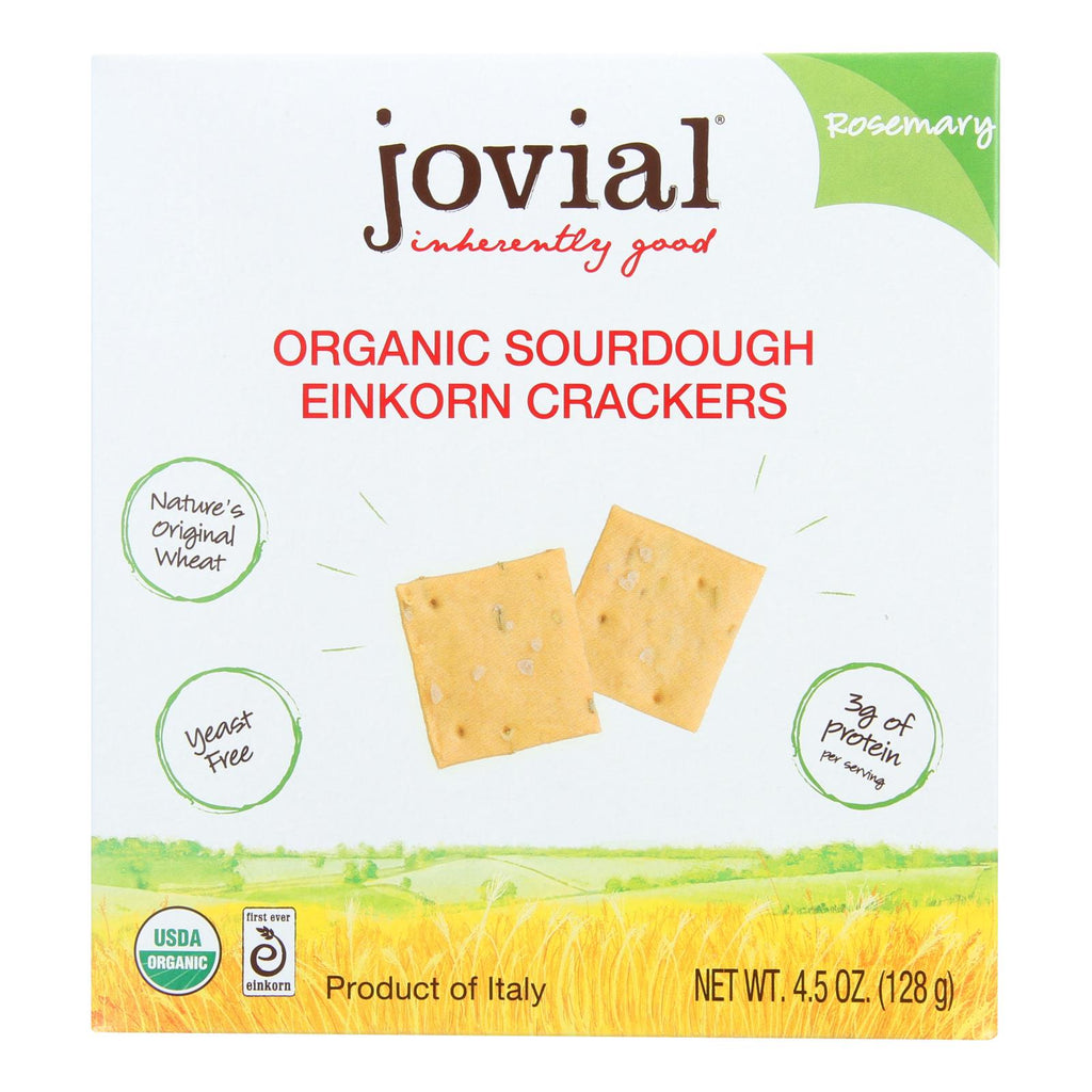 Jovial - Sourdough Einkorn Crackers - Rosemary - Case Of 10 - 4.5 Oz. - Lakehouse Foods