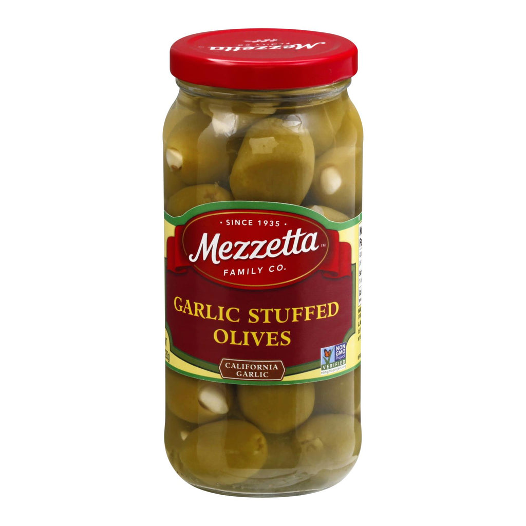 Mezzetta Reese Mezzetta Olive Stuffed Garlic - Case Of 6 - 10 Oz. - Lakehouse Foods