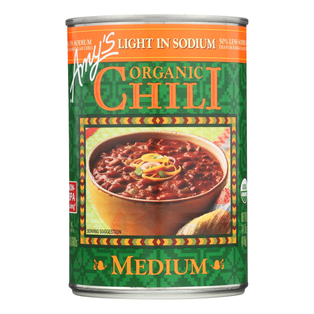 Amy's - Organic Low Sodium Medium Chili - Case Of 12 - 14.7 Oz - Lakehouse Foods