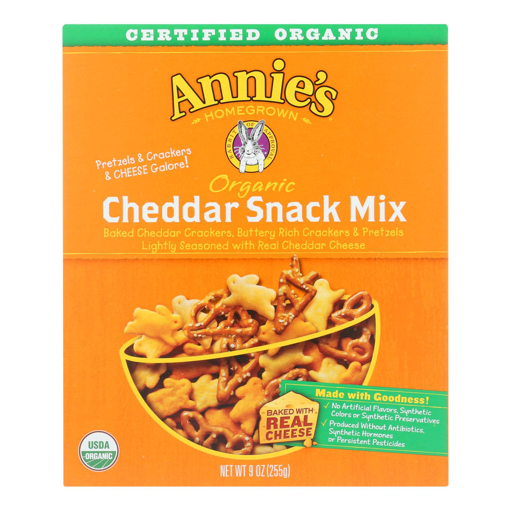 Annie's Homegrown Organic Bunnies Cheddar Snack Mix - Case Of 12 - 9 Oz. - Lakehouse Foods