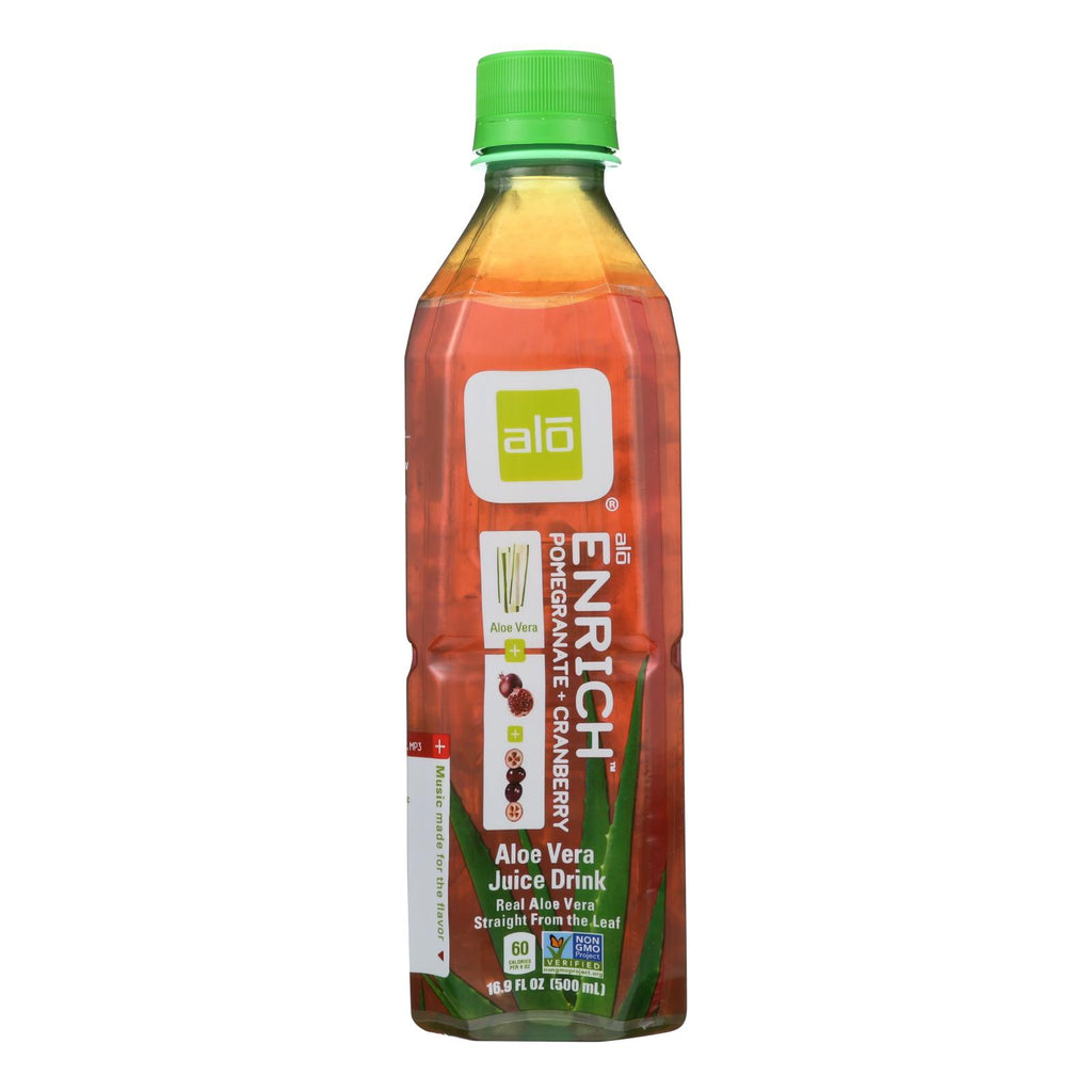 Alo Original Enrich Aloe Vera Juice Drink - Pomegranate And Cranberry - Case Of 12 - 16.9 Fl Oz. - Lakehouse Foods
