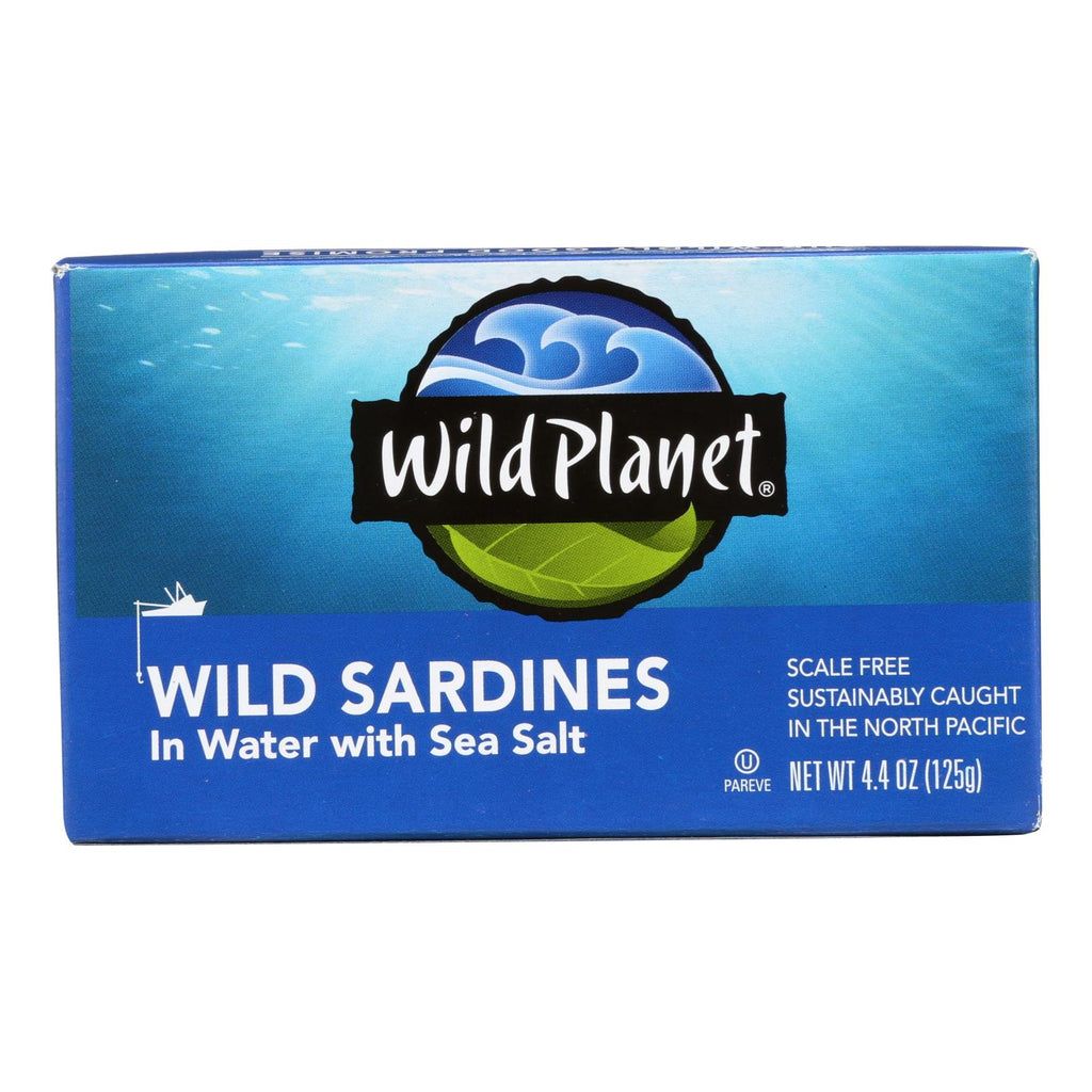 Wild Planet Wild Sardines In Spring Water - Case Of 12 - 4.375 Oz. - Lakehouse Foods