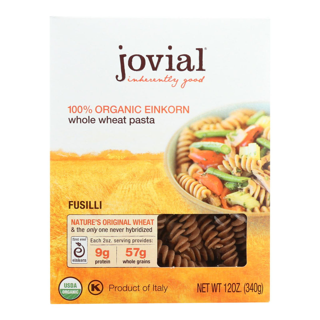 Jovial - Pasta - Organic - Whole Grain Einkorn - Fusilli - 12 Oz - Case Of 12 - Lakehouse Foods