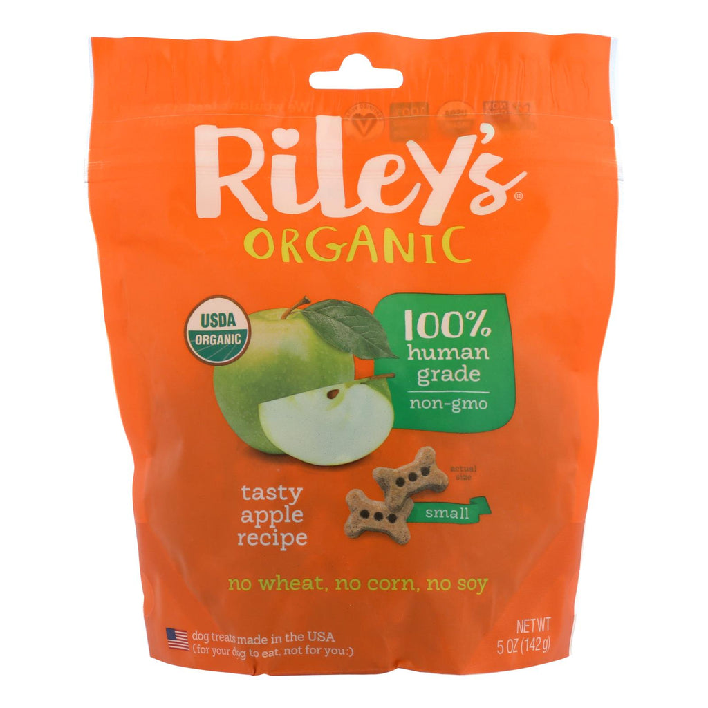 Riley's Organics Organic Dog Treats, Apple Recipe, Small  - Case Of 6 - 5 Oz - Lakehouse Foods