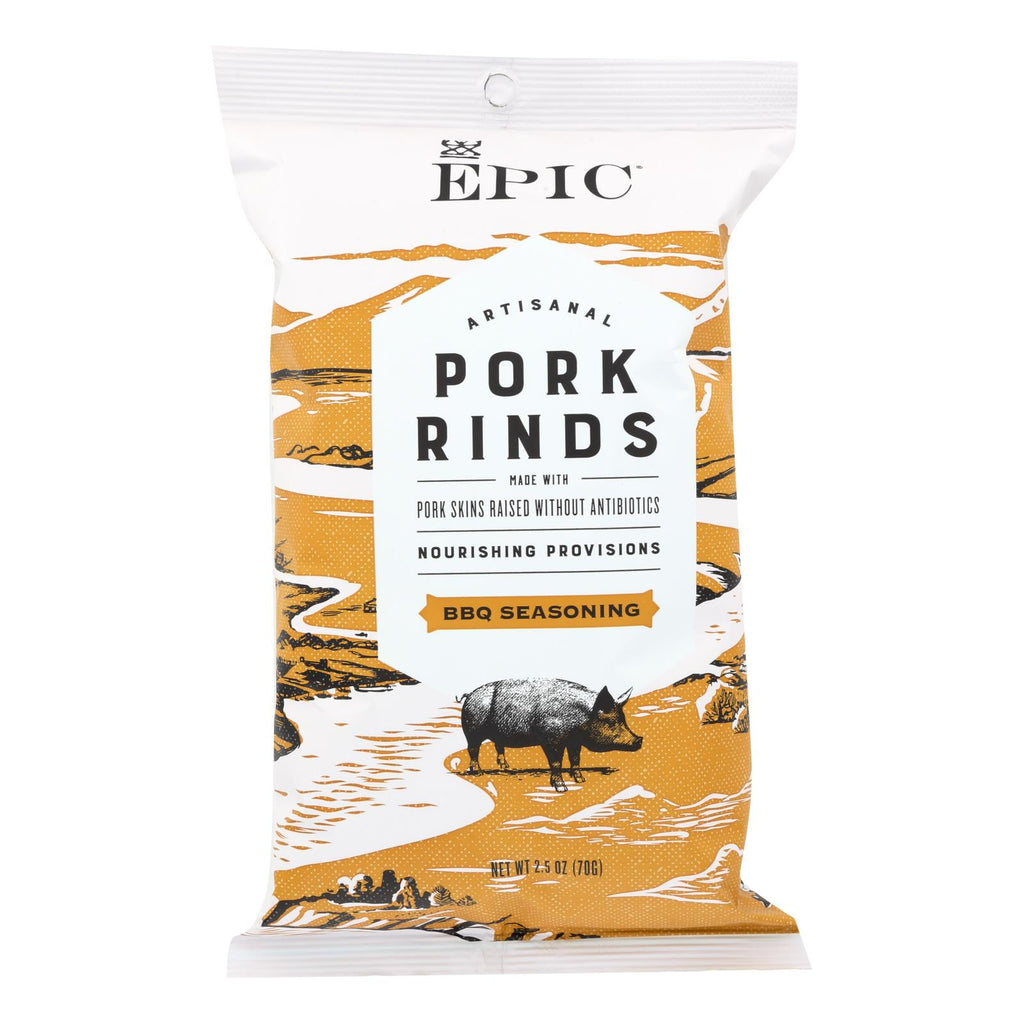 Epic - Pork Rinds - Texas Bbq Seasoning - Case Of 12 - 2.5 Oz. - Lakehouse Foods