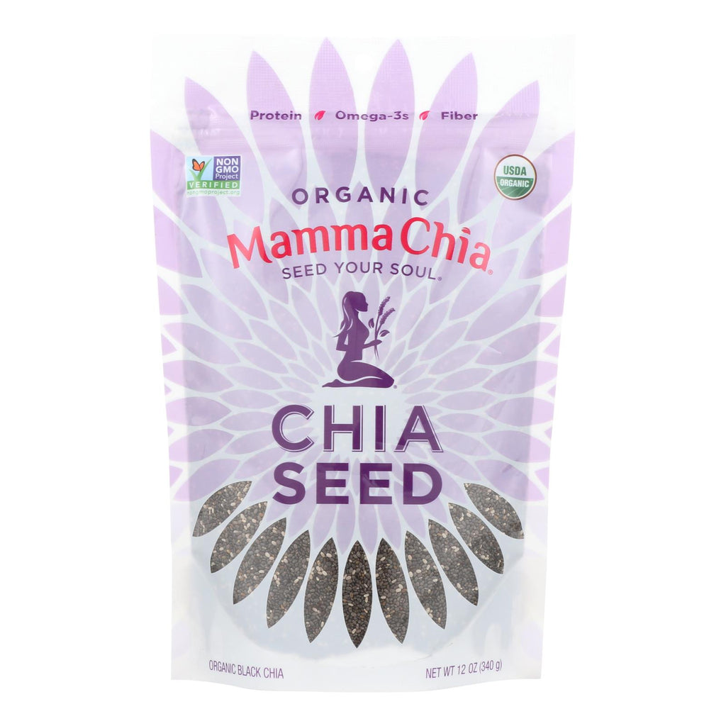 Mamma Chia Chia Seed - Organic - Black - Case Of 4 - 12 Oz - Lakehouse Foods
