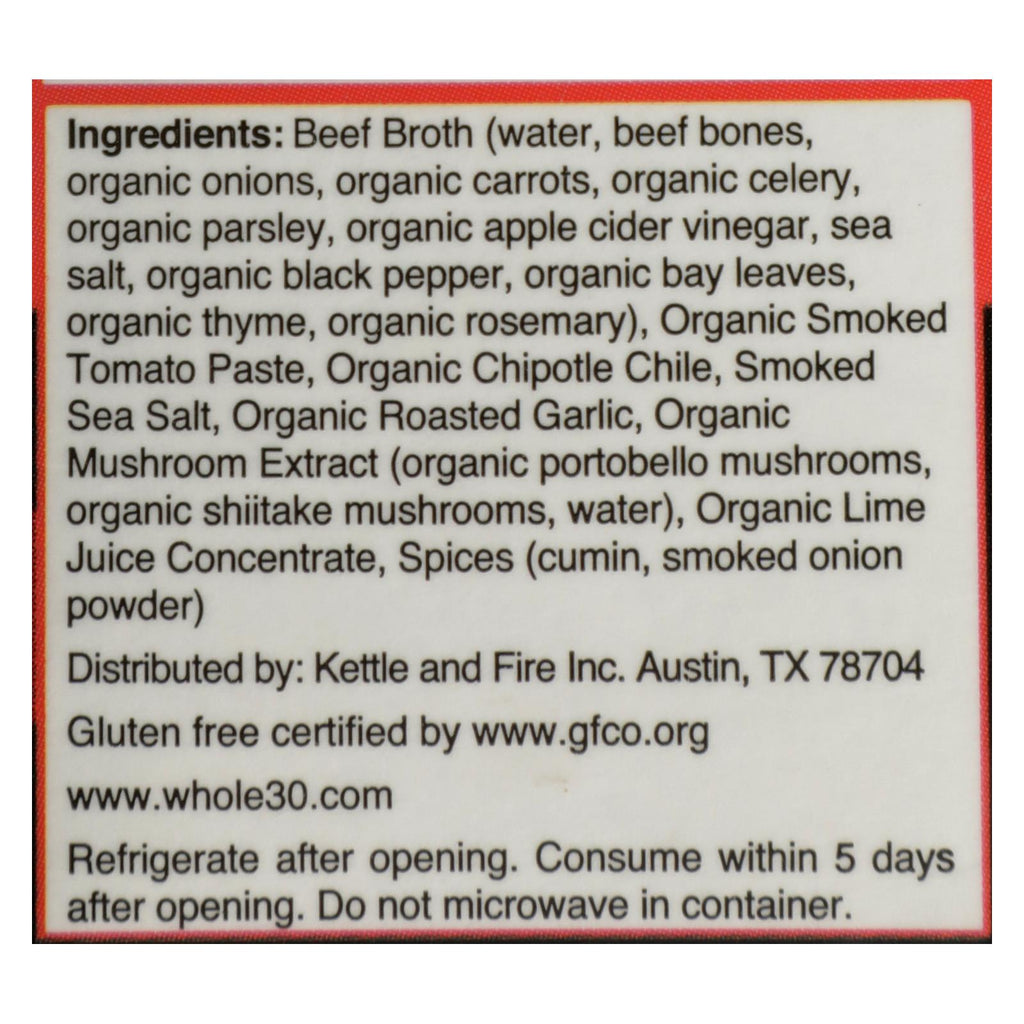 Kettle And Fire - Bone Broth Chipotle Beef - Case Of 6 - 16.9 Oz - Lakehouse Foods