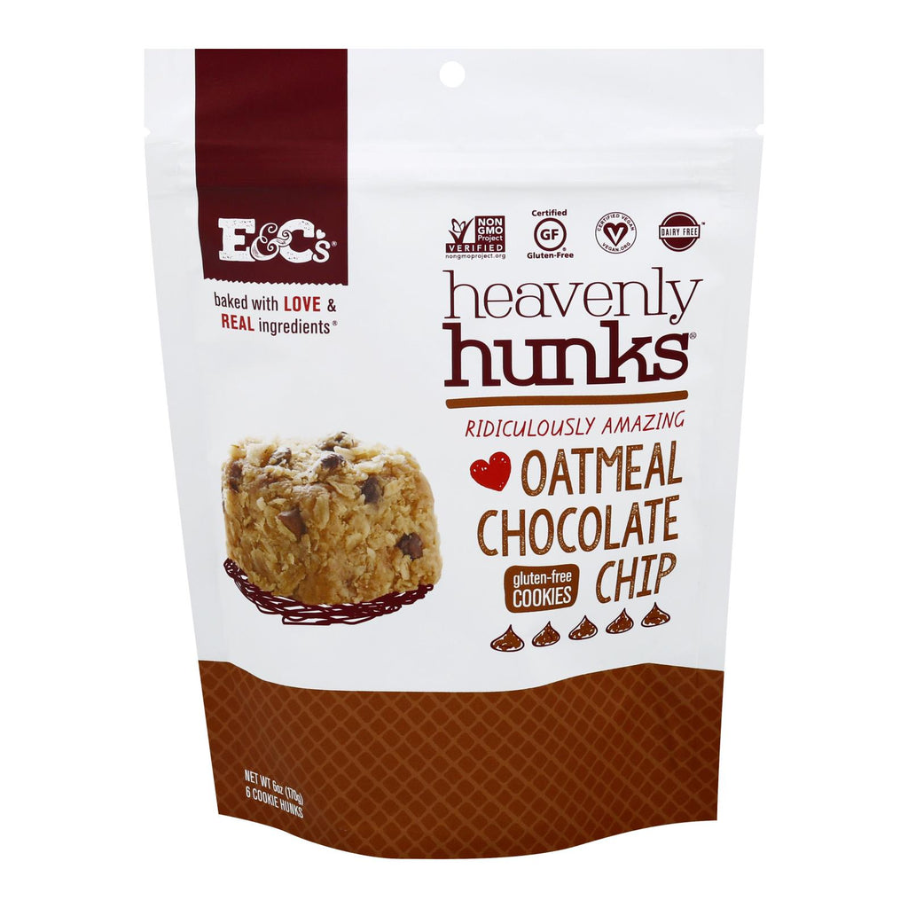 Heavenly Hunks - Cookie Oatmeal Chocolate Chip - Case Of 6 - 6 Oz - Lakehouse Foods