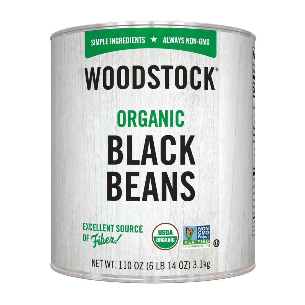 Woodstock Organic Black Beans - Case Of 6 - 110 Oz - Lakehouse Foods