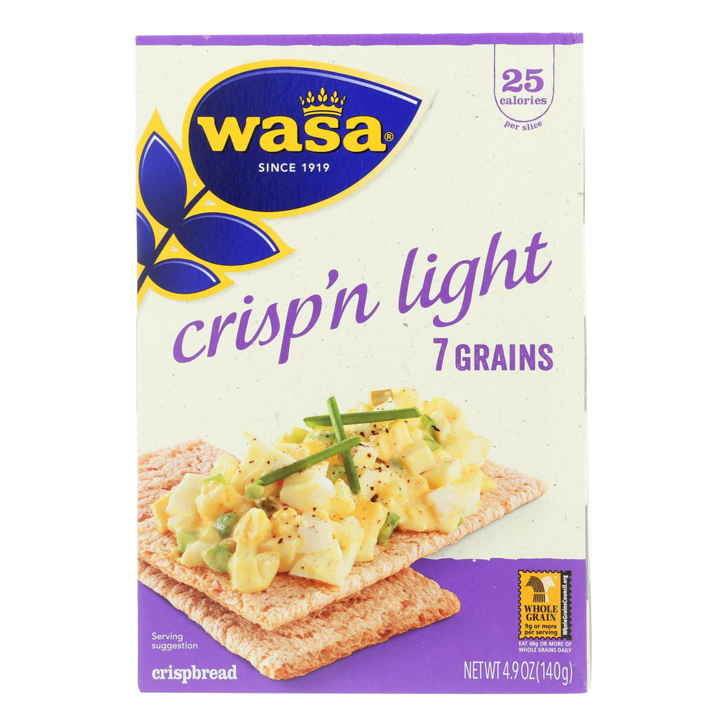 Wasa Crispbread Crisp 'n Light 7 Grain Crackerbread - Case Of 10 - 4.9 Oz. - Lakehouse Foods