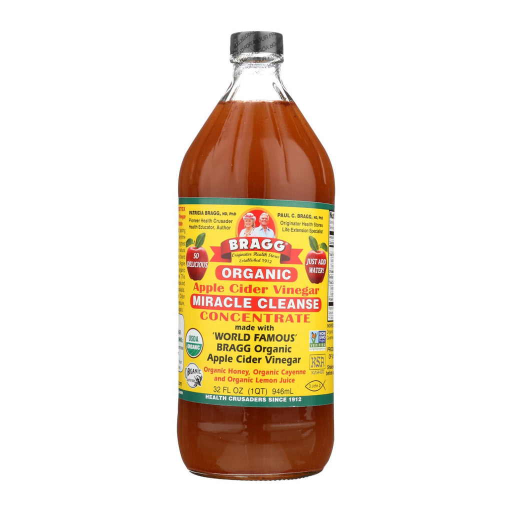 Bragg - Organic Apple Cider Vinegar - Miracle Cleanser Concentrate - Case Of 12 - 32 Fl Oz - Lakehouse Foods