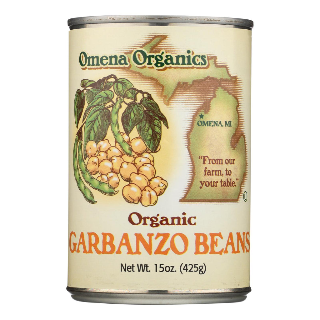 Omena Organics Organic Garbanzo Beans - Case Of 12 - 15 Oz - Lakehouse Foods