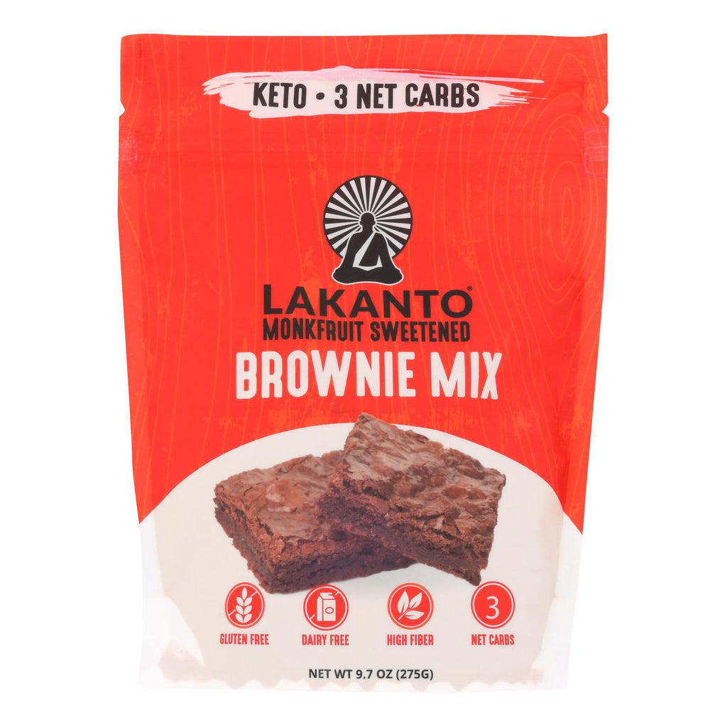 Lakanto - Monkfruit Sweetened Brownie Mix - Case Of 8- 9.7 Oz. - Lakehouse Foods